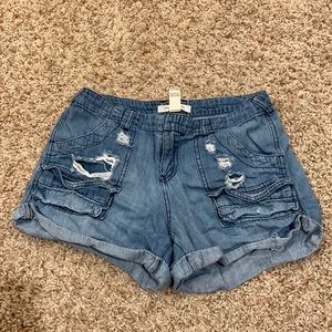 Distressed Jean Shorts